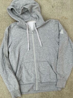ALO Yoga unisex Gray Zip-up Hoodie Sweater